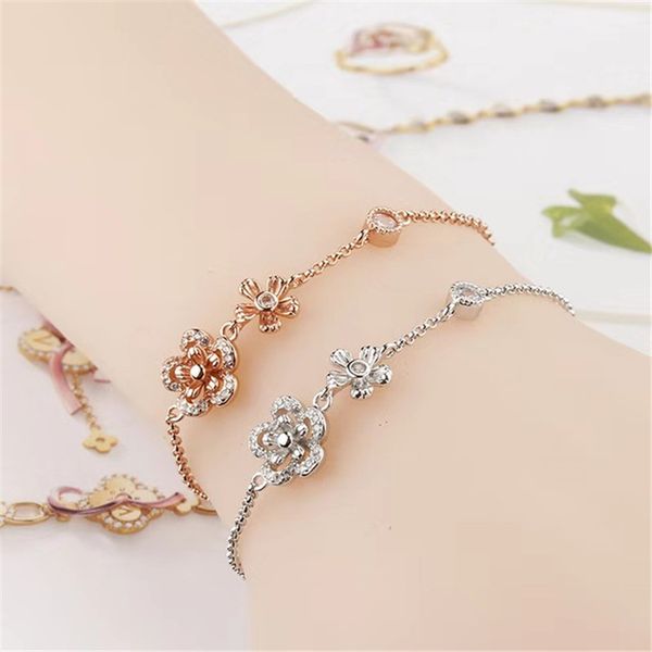 

new fashion statement s925 silver simple lucky plum star temperament bracelet for ladies, Golden;silver