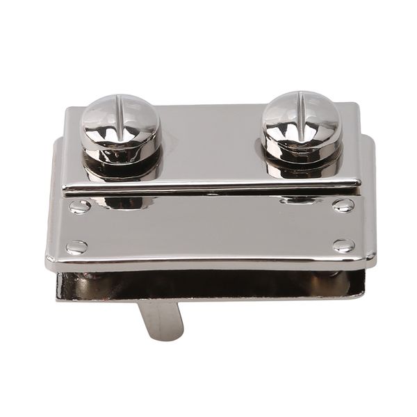 

new square lock making metal push lock briefcase hardware accessories for women bag hangbag bag accessories, Black