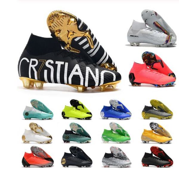 

2020 superfly vi football shoes 360 elitefgkj 6 xii 12 cr7 se men's boy outdor football shoes non-slip shoes