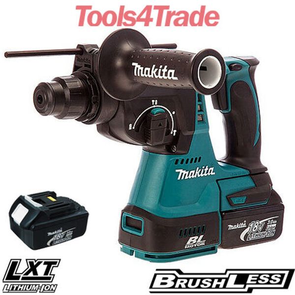 

Makita DHR242Z 18V бесщеточный SDS + роторный молоток с батареями 2 x 3.0 Ah BL1830
