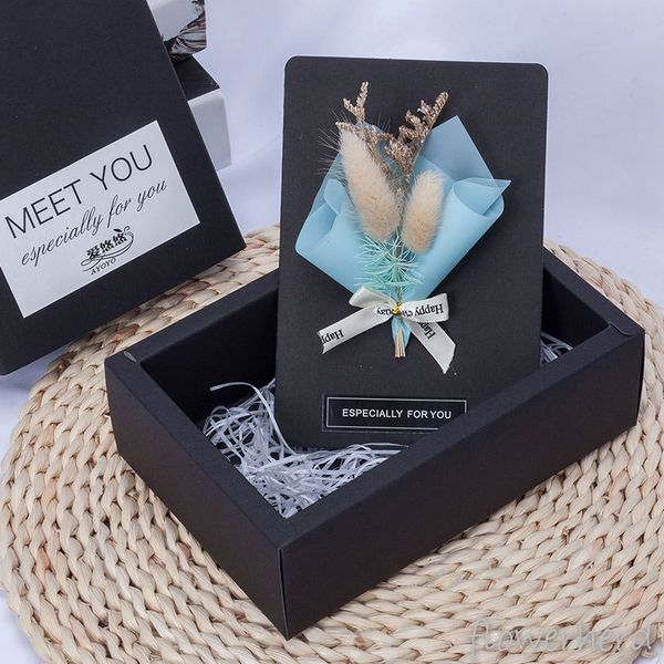 

creative handmade greeting card mini dried flower bouquet christmas stereo greeting card birthday valentine's day wedding decors