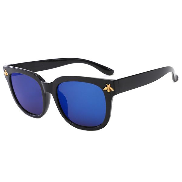 

2019 новые женские мужские круглые квадратные солнцезащитные очки мода пчелы поляризованные солнцезащитные очки uv400 большая рамка мода жен, White;black