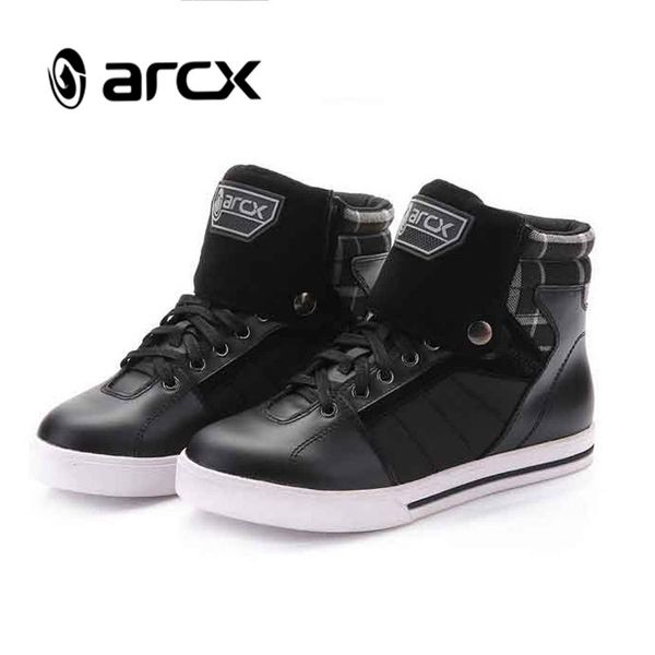 

arcx motorcycle leather fabric boots racing boots touring short ankle motorcycle biker shoes l60455