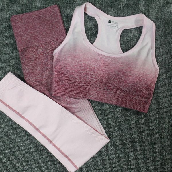 

2pcs йога set sports bra ombre беовне поножи ѬениѬовки поѬивнй ком gym одежда жени