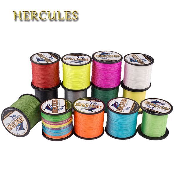 

hercules 15 colors fishing line 8 strands carp fishing cord 300m 100% pe pesca braided line wire peche strong 10-300lb