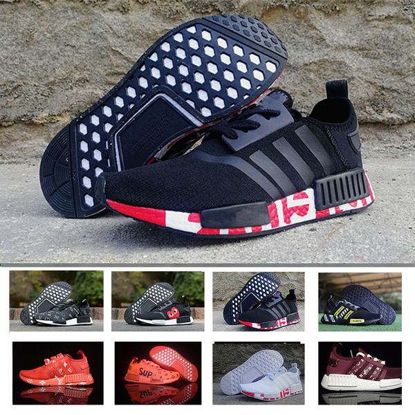 

designer fashion luxury shoes men nmd r1 women wave runner running mens ultra training chaussures sneakers 36 45