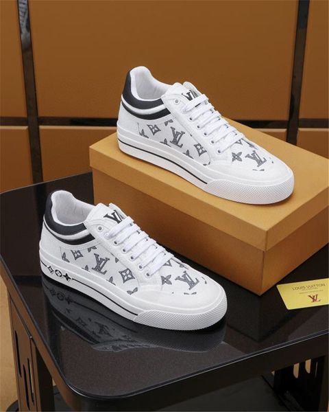 

2020 luxury fashion classic casual leather skateboarding shoes high casual designer athletic gym outdoor sports sneakers, Black