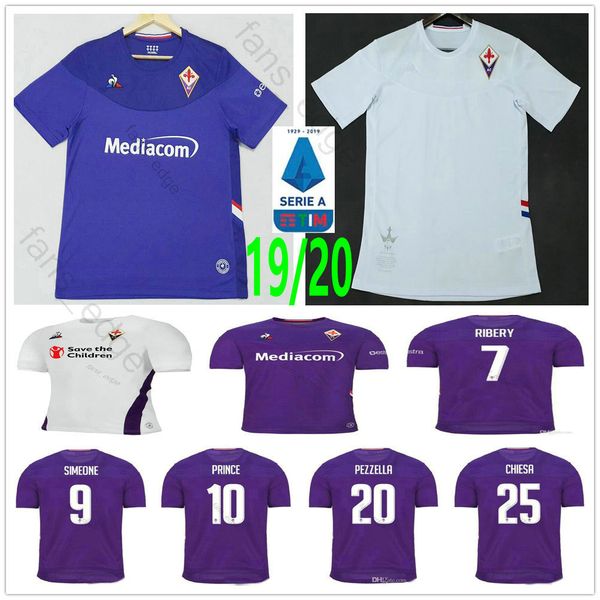 

19 20 фиорентина трикотажные изделия футбола 2019 2020 дом camisetas де fútbol симеоне veretout pezzella рибери chiesa prince vlahović футбо, Black;yellow