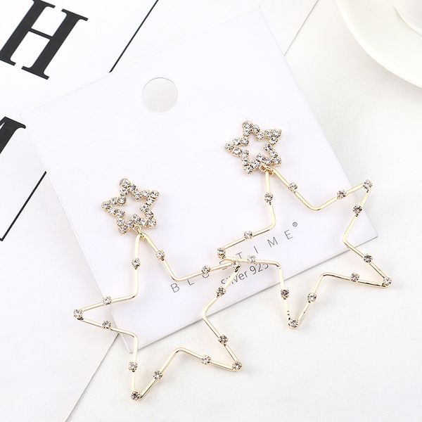 

tongkwok bohemia exaggeration dangle earrings for women silk thread tassel metal long chandelier earrings #140477, Silver