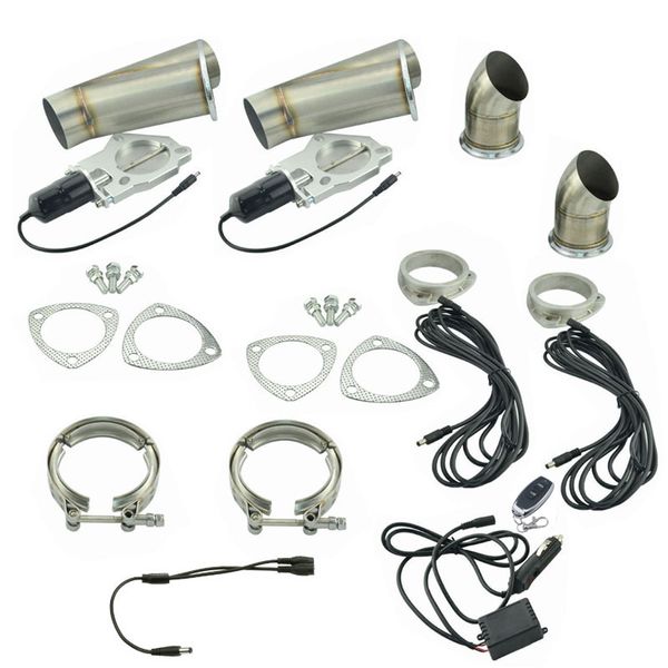 

2.5 inch cut out remote control stainless steel y headers catback pair electric exhaust cutout pipe kit