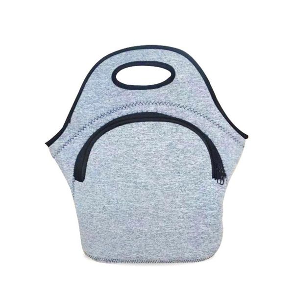 

reusable large capacity double layer thermal insulated picnic portable lunch bag with zipper container fashionable outdoor, Blue;pink