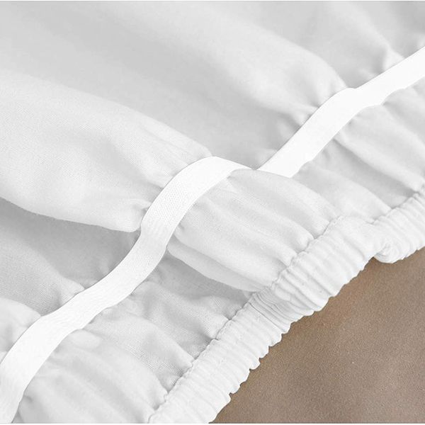 

wrap around bed skirts fashionable elastic dust ruffle silky soft wrinkle classic stylish look in your bedroom