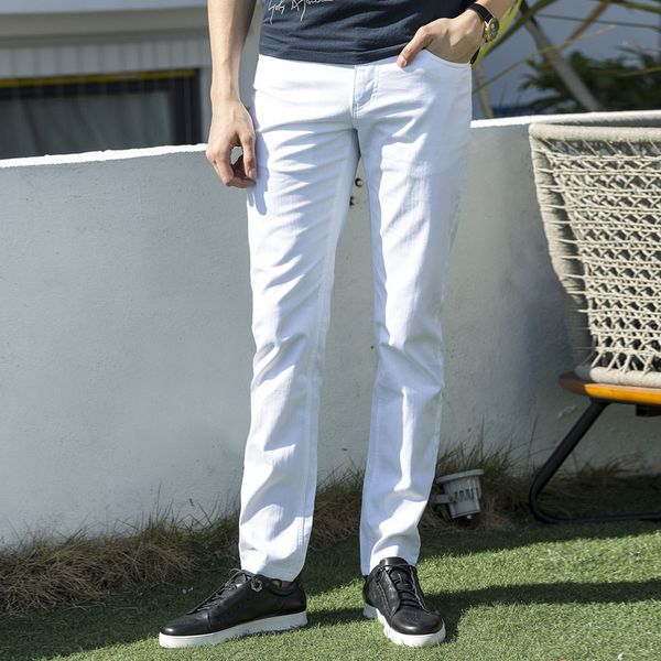 

2019 spring fashion chino pants men office work slim trousers male straight casual pants, Black