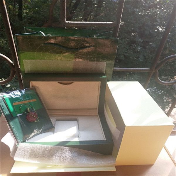 

luxury watch mens for rolex watch box original inner outer womans watches boxes men wristwatch green box booklet card 1518, Black;blue