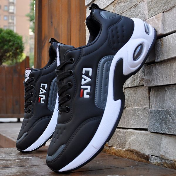 

autumn men sneakers breathable work shoes casual sport shoes outdoor walking air cushion male zapatos hombre sapatos, Black