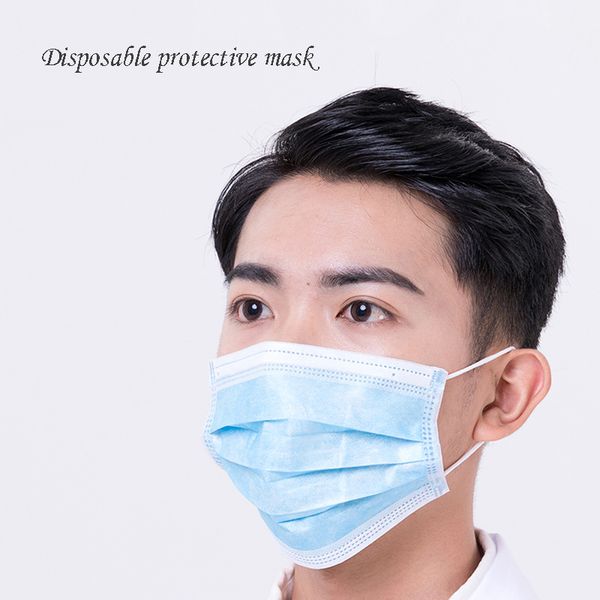 

disposable protective mask three layers of meltblown cloth male and female masks