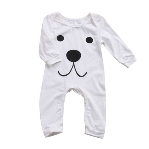 

newborn kids baby boy girls infant bear romper clothes outfits, Blue