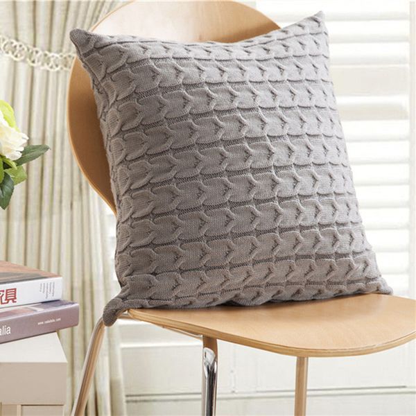 Nordic Cushion Cover Home Decor Knitted Pillow Cases Cable Knit