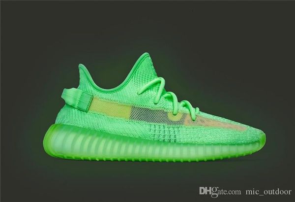 

2019 аутентичные sply сек v2 glow in the dark gid eg5293 зеленый женщин людей на открытом воздухе кроссовки спорт sneaker флуоресцентные us4