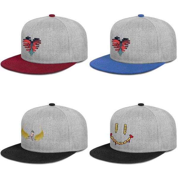 

билли eilish искусства мужские и женские плоский край бейсбольная кепка классный пустые оригинальные шляпы билли eilish не улыбайся мне лого, Blue;gray