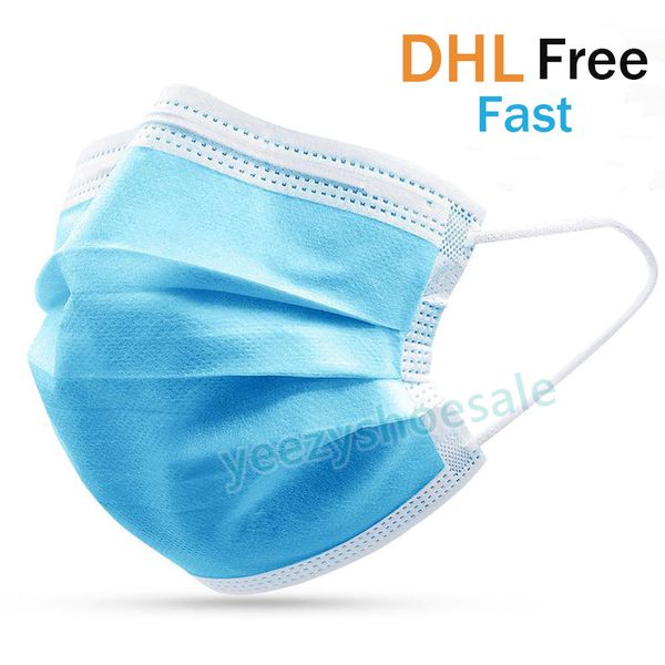 

dhl 50pcs facial protective masks disposable face mask anti pm2.5 smoke dust non-woven health of your family high quality