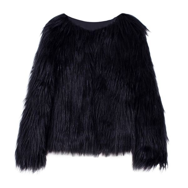 

telotuny kids girl furry warm coat winter warm stylish fur waterfall jackets faux fur thick solid coat outwear 6 colors z1019, Blue;gray