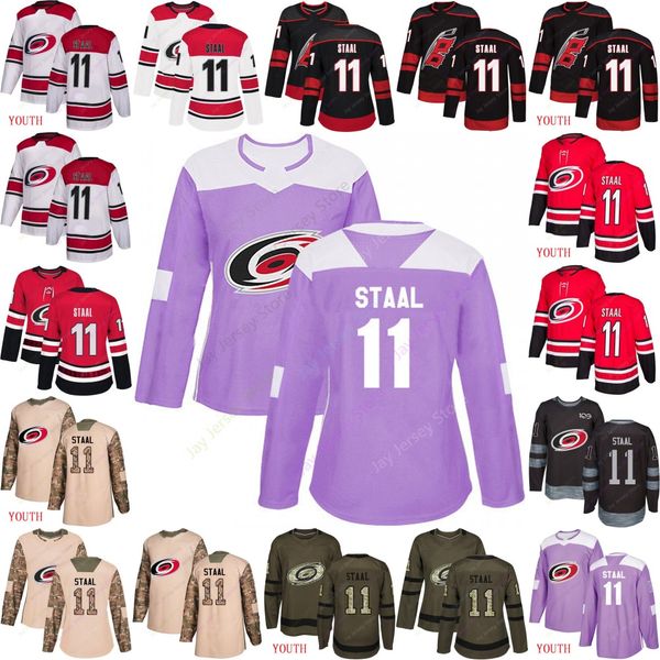 

Carolina Hurricanes #11 Staal Jersey Authentic Black 1917-2017 100th Anniversary Cheap Jerseys Men Women Youth Kid