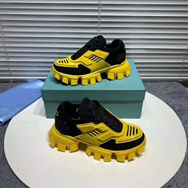 

new fashion designer shoes cloudbust thunder low outdoor mesh men women black sole shoes yellow casual shoes t01
