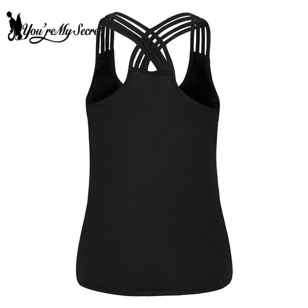 

you're my secret] skeleton sugar cat printing tank for women sling elastic gothic punk vest backless streetwear, White