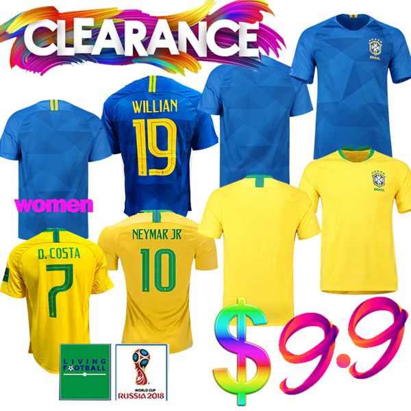 

promoção brazil soccer jersey D COSTA Futebol brasileiro football shirt WILLIAN camisa de futebol men women rabais Jerseys