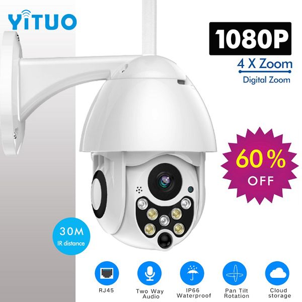 

1080p ptz ip camera outdoor speed dome wireless wifi security cameras pan tilt 4x zoom ir network cctv surveillance