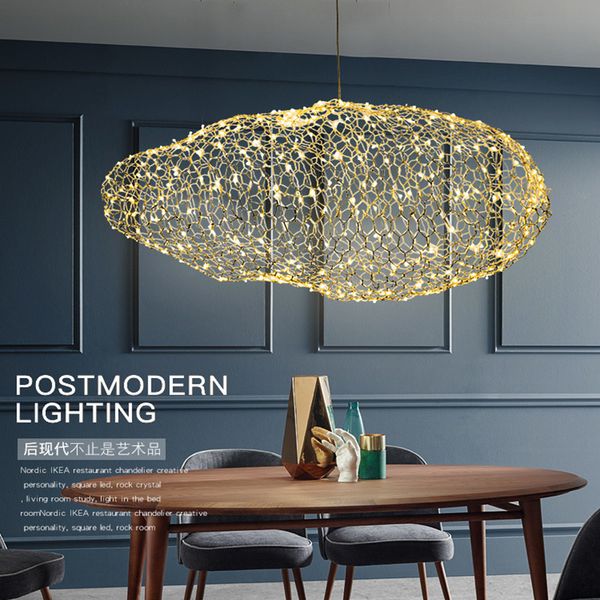 Nordic Art Hollow Cloud Design Lampade a sospensione Camera da letto creativa Hotel Hall Ristorante Bar Designer Firefly Apparecchi di illuminazione a LED