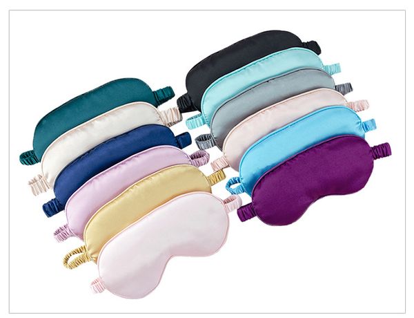 

double-side simulation silk eye mask for sleeping, cute travel eye shade cover, nap blackout sleep eye patch blindfolds blinders