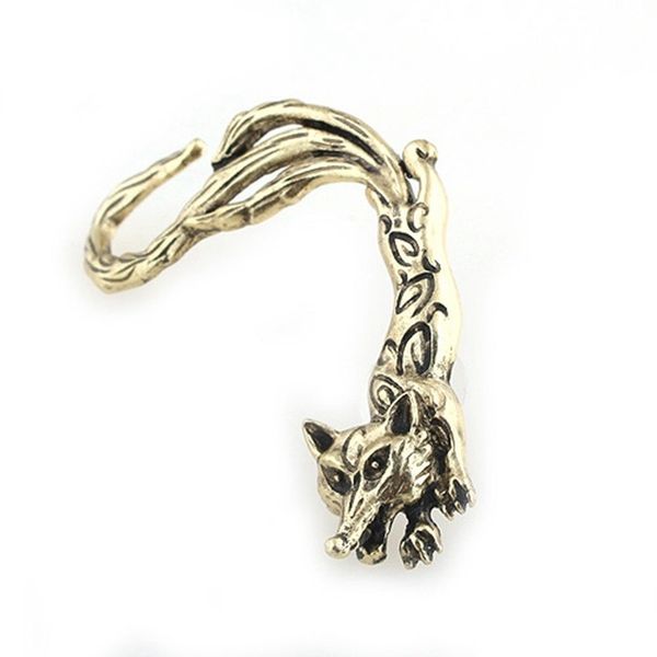 

2020 new vintage cute alloy plating copper ear hook earrings in jewelry for women goth punk ear accessory, Golden;silver