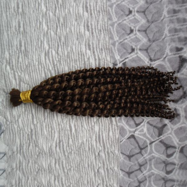 Cabelo humano para trança a granel sem fixação 100g kinky afro cabelo volume 25 cm-65cm granel afro kinky cacheando cabelo