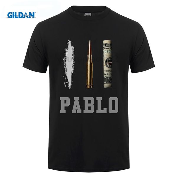 

summer new brand clothing t shirts men pablo escobar t-shirt cotton hip hop o neck tees, White;black