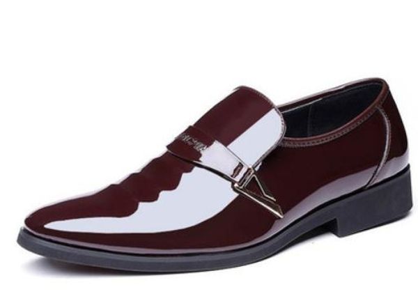 

men's shoes in spring and autumn low heel pointed end@12, Black