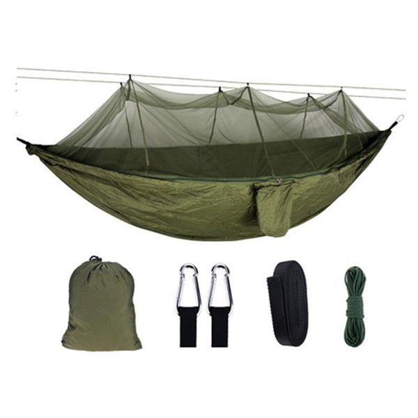 

outdoor camping tent hammock swing bed with mosquito net high strength parachute hanging hunting sleeping swing bed xa152a