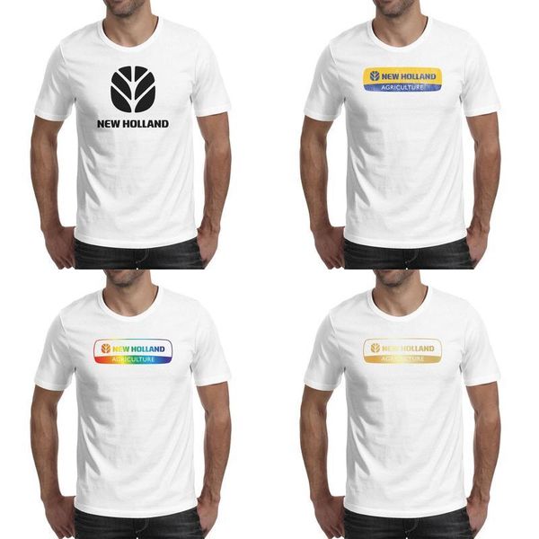 

mens new holland agriculyure gay pride rainbow fashion t shirt printing band cotton shirts cute short sleeve tees flash gold farm, White;black