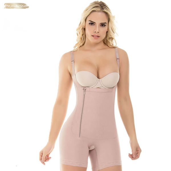 

women thigh slimmer leopard full body shaper tummy control plus size shapewear seamless bodysuit postpartum underwear fajas colombianas, Black;white