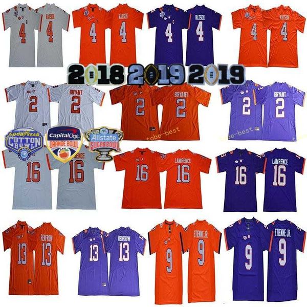 

2018 Cotton Bowl NCAA Clemson Tigers 16 Trevor Lawrence Jersey 2 Kelly Bryant Deshaun Watson 9 Travis Etienne Jr Hunter Renfrow 2019 Finals