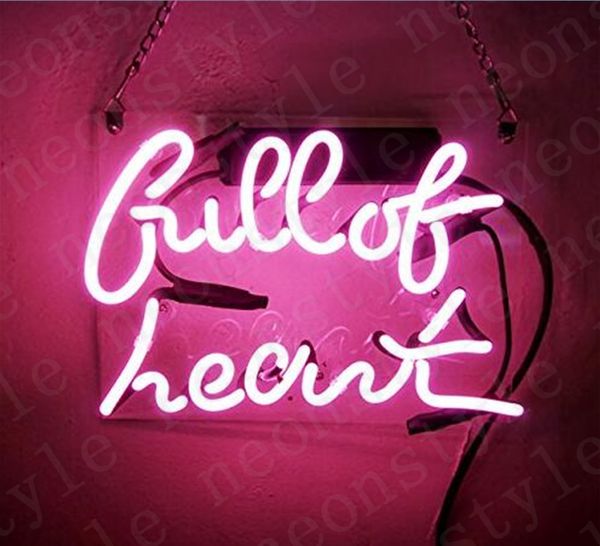 

gull to heart gift neon signs real glass tube beer bar pub homeroom girlsroom party decor 14 inch