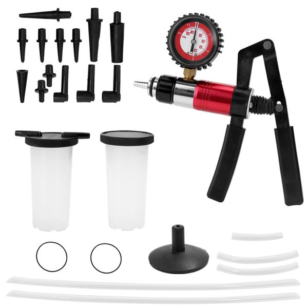 

handheld professional vacuum pump car motorbike self vacuum pump kits brake bleeder tester set brake bleeder screw adapter