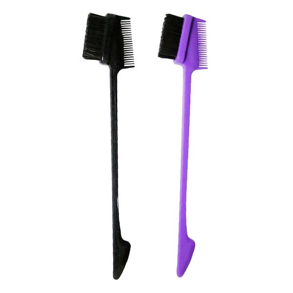 

antistatic eyebrow eyelash trimming shaping edge comb for natural hair, Silver