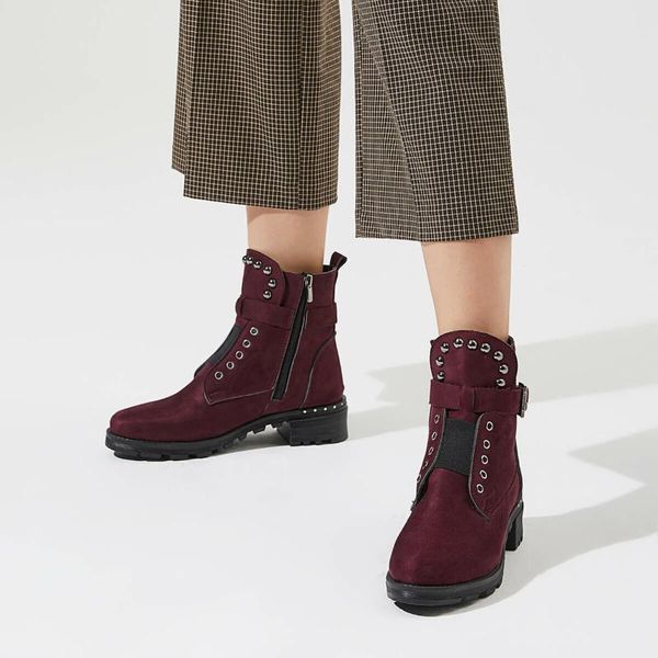 

flo binay31z burgundy women 's boots butigo, Black