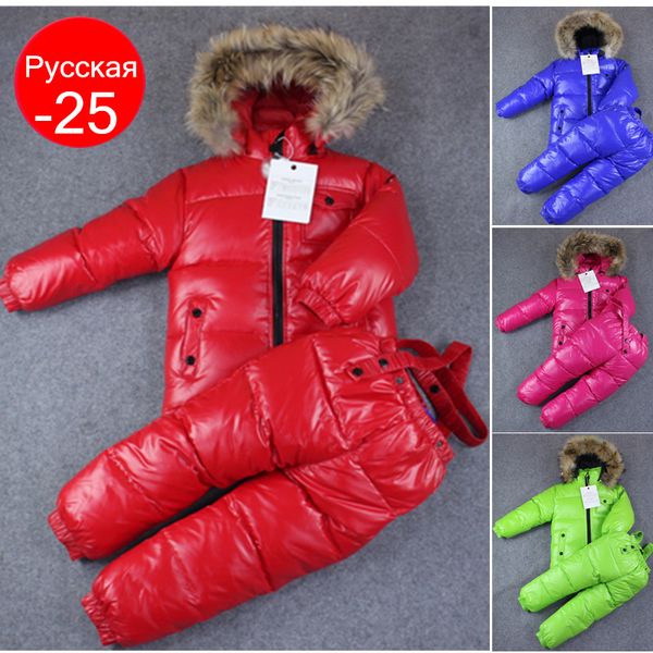 

2019 baby boy winter set children girls white duck down clothes coats + pants clothing set children's winter clothing, Blue;gray