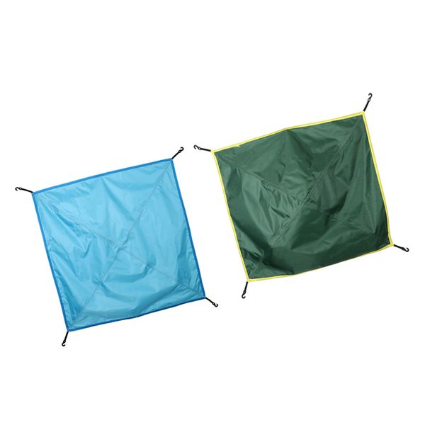 

2pcs tent rainproof / uv portable sun visor for camping hiking cycling rainfly - army green+blue