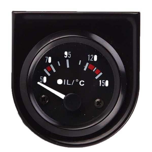 

12v car racing 52mm black single oil thermometer gauge