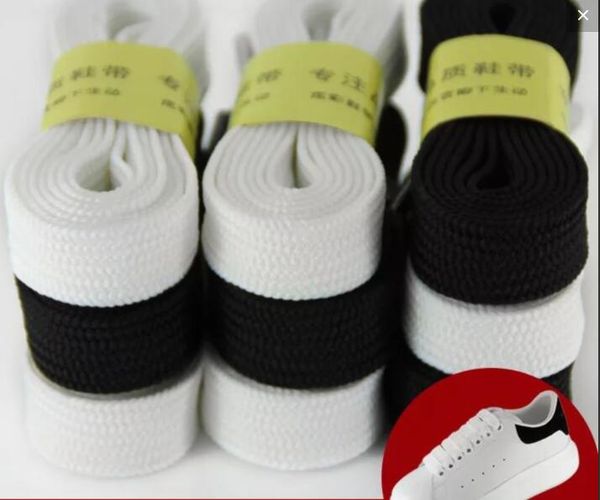 

mqeen 1.5cm width 140cm length long shoelaces white black shoelaces shoes lace from holesalemall, White;pink