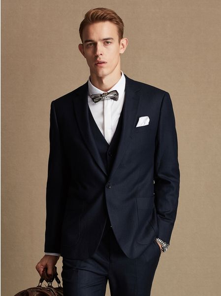 

tibetan blue groom wool suit the groom dresses for men wedding men's suits groom tuxedos 2020 formal men's wedding suit (jacket+pa, Black;gray